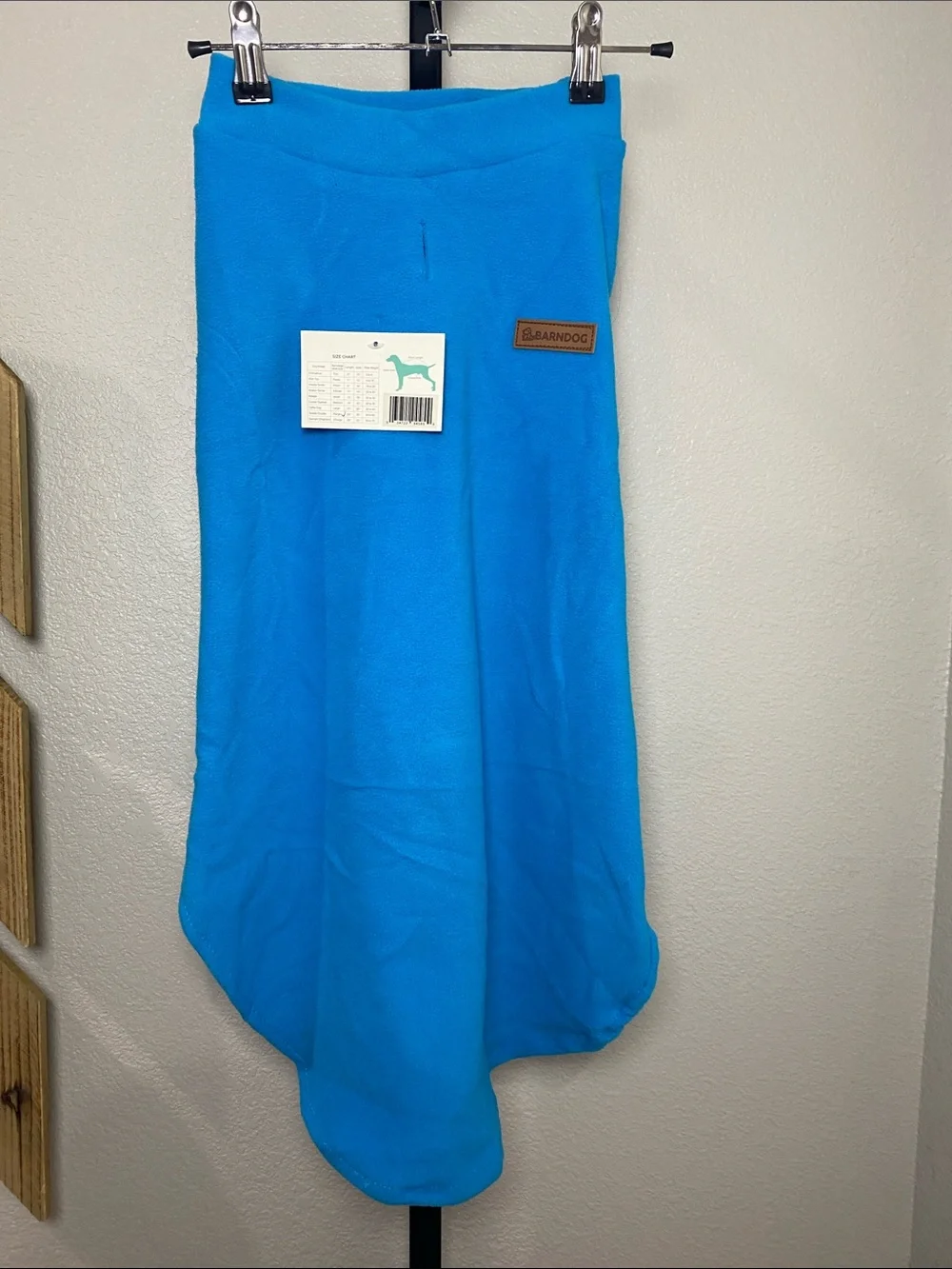Bright Blue Fleece Dog shirt SzXL see tag for sizing